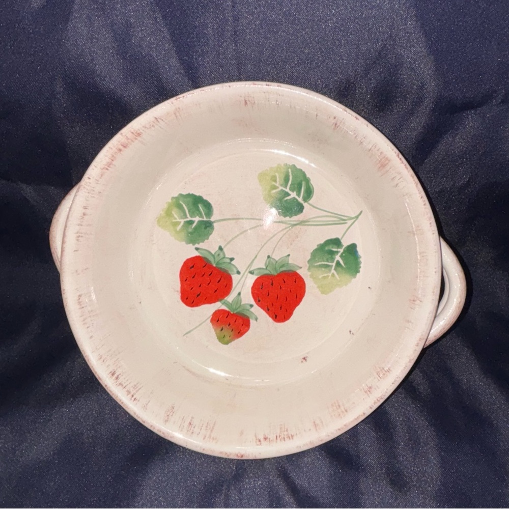 Italian Hand Painted Strawberries Serving Bowl With Handles World Market